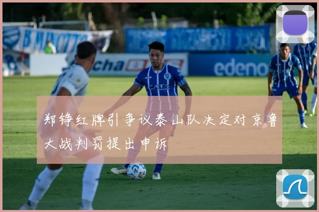 郑铮红牌引争议泰山队决定对京鲁大战判罚提出申诉